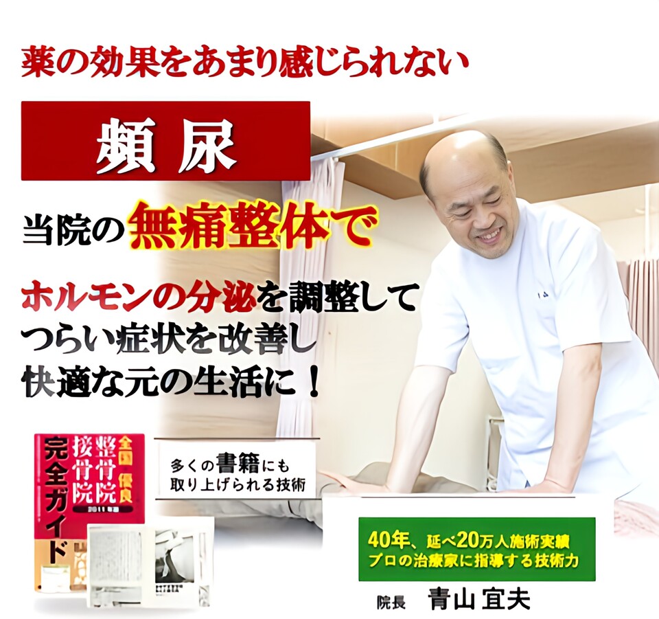 薬の効果をあまり感じられない頻尿　なぜ当院の無痛整体で内臓機能が整い、ずっと悩まされた症状が楽になるのか？